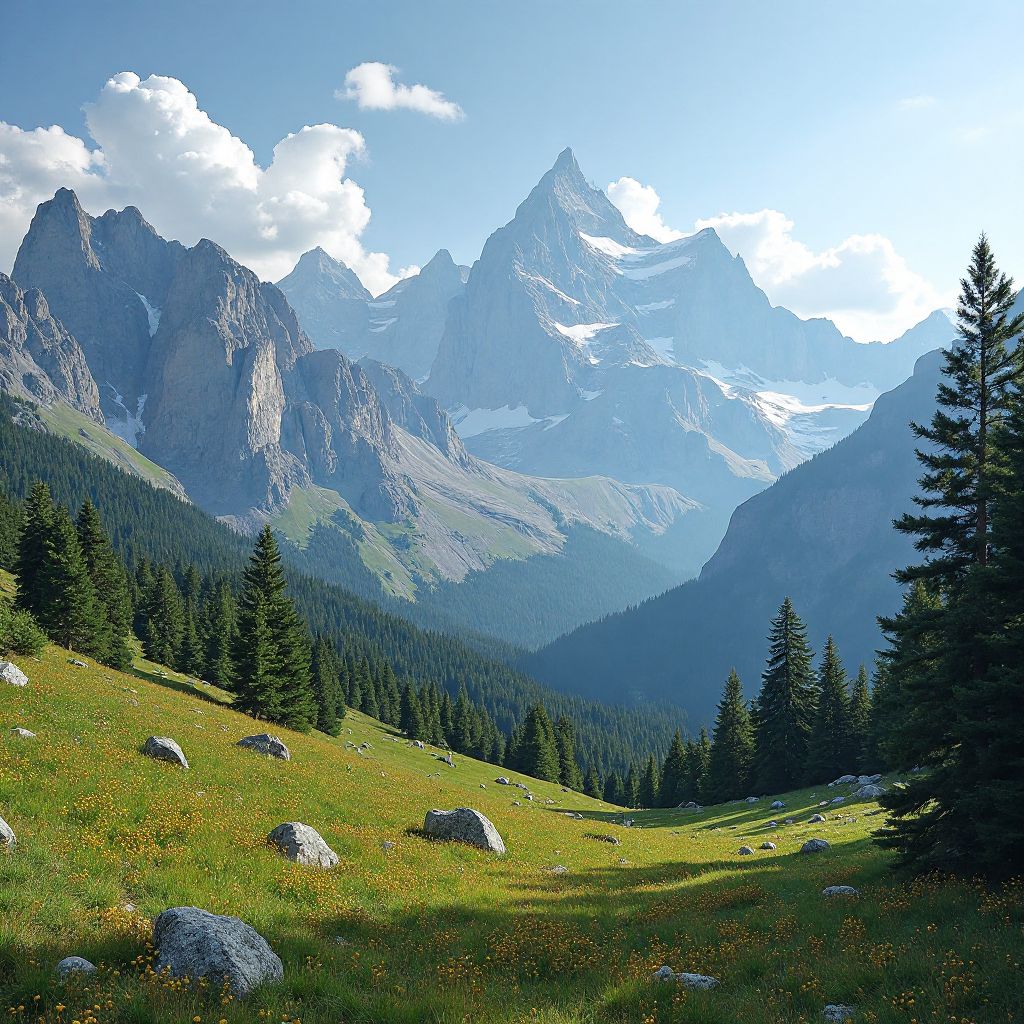 Mountain national park landscape