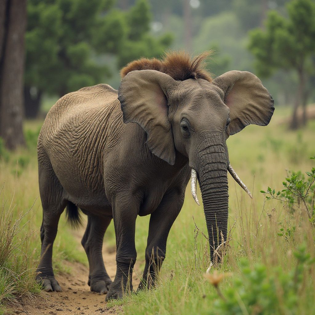 Endangered species in natural habitat