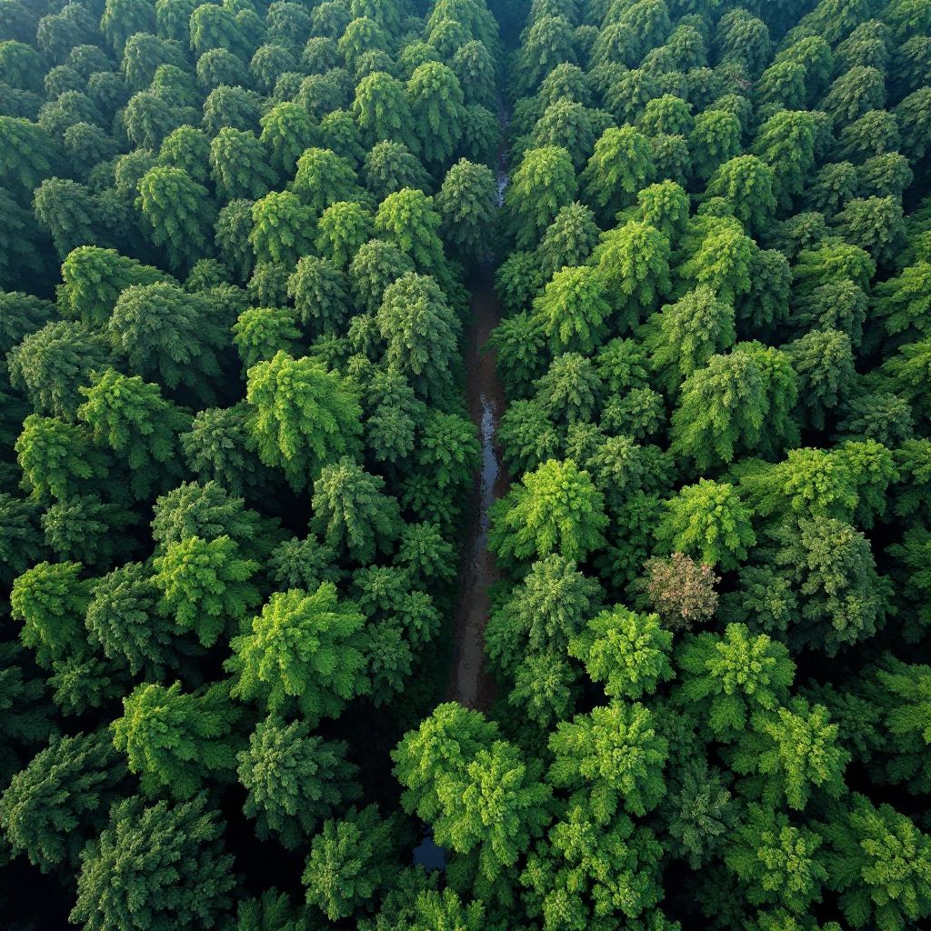 Tropical rainforest canopy